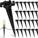 Plastic Light Stakes 200Pack, 4.5 Inch Christmas Yard Stakes for C7 C9 Christmas Lights Outdoor, Christmas Light Stakes for Outdoor Holiday Lights on Pathway, Lawn, Driveway, Garden, Back