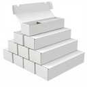 XRACV Trading Card Storage Box, 10-Pack 1100 Count White Corrugated Cardboard Bulk Sports Storage Box for TCG/Magic/Mtg Basketball Cards, Collectible Trading Cards
