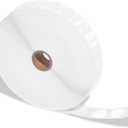 Aegis Adhesives - 1" Clear Circle Label Covers (1 Roll, 5000 Labels) Protective Stickers with Perforation Line - NOT Printer Compatible - for Envelope and Box Seals, Library Book Spines