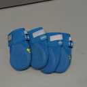 QUMY Dog Shoes for Large Dogs, Medium Dog Boots & Paw Protectors for Winter Snowy Day, Summer Hot Pavement, Water-Resistant in Rainy Weather, Outdoor Walking, Indoor Hardfloors Skid-Resistant Sole (Size 7: 2.8''x3.2" W*L) (Pack of 4)