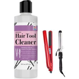 16oz. Iron Cleaner Solution - Keep Styling Tools Working Effectively with Hot Iron Cleaner - Made in USA for Curling & Flat Irons - Cosmetology Supplies