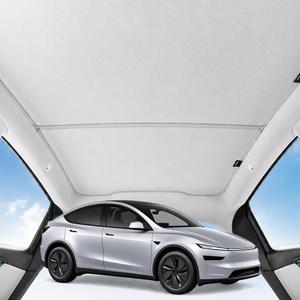 Off-White Roof Sunshade for 25-26 Tesla Model Y Juniper