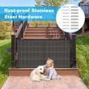 Weatherproof Outdoor Retractable Baby Gates, 60" Wide Retractable Dog Gate