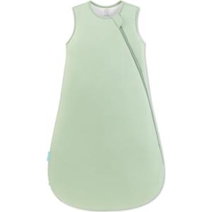 PurComfy Quilted Supersoft Sleep Sack, 2.5 TOG Premium Bamboo Viscose Warm Baby Sleeping Bag, Thick Babies Wearable Blanket (0-3 Months, Sage)