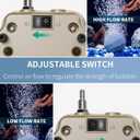 Pawfly 254 GPH Aquarium Air Pump Adjustable Quiet Oxygen Aerator Pump with Multi-Port Air Flow Control Lever Valve Splitter and Airline Tubing for Fish Tanks Ponds and DWC Systems Up to 300 Gallons