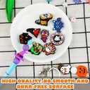 12 Pcs Halloween Theme Silicone Focal Beads for Pens, 12 Styles Halloween Pumpkin Pen Charms, Cute Silicone Charms for Gift Making, Keychain DIY, Bracelet Necklace Jewelry Supplies