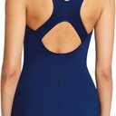 baleaf Women's Racerback Athletic One Piece Modest Bathing Suit (X-Large, Navy)