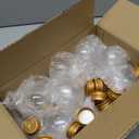 32 Pack Christmas Booze Balls, Fillable Christmas Tree Hanging Ornaments Clear Plastic Water Bottle Bulbs Pendant Ball with Plaid Ribbon and Stickers for Xmas Home Party Decor(Ball)