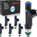 6Pcs 0280158020 Fuel Injectors Fuel Spray Nozzle 4 Holes Disc Engine For Dodg-e Dakota Durango Nitro Ram 1500 Jee-p Commander Grand Cherokee Liberty Mitsubishi Raider 3.7L 812-12145FJ474