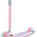 67i Scooter for Kids 3 Wheel Scooter Kids Kick Scooter for Toddler Girls Boys Scooter with Adjustable Height and Light-Up Wheels Scooter for Children Ages 3-12 (Pink)