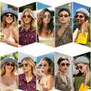 SOJOS Trendy Oval Polarized Sunglasses for Women Men, 80s 90s Chic Retro Vintage Sunnies SJ1248