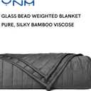 YnM Cooling Weighted Blanket for Adults, 15lbs Heavy Bed Throw for One Person of 140lbs, Perfect for Hot Sleepers or Warm Climates with Rayon/Glass Beads(48x72 Inches,Twin/Full Bed, Dark Grey)