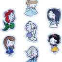 Princess Iron On Patches for Clothing Saw On/Iron On Embroidered Patch Applique for Jeans, Hats, Bags (Full Set)