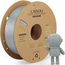 LANDU PLA Plus (PLA+) Filament 1.75mm Grey 1KG, High Toughness PLA+ 3D Printer Filament Pro, Dimensional Accuracy +/- 0.02mm, Neatly Wound 3D Printing Filament -Cardboard Spool (2.2 LBS) 330 Meters,Set of 2