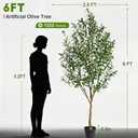 Big Artificial Olive Tree Large Faux Trees Indoor Outdoor Realistic Floor Plant Tall Fake Plants for House Modern Home Living Room Bedroom Office Front Porch Decor Outside Patio para decoracion