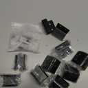 10 Pack Wall Hanger Fastener, Stainless Steel Wall Mount Brackets Hook with 25 mm Inner Width Heavy Duty Tile Hangers for Ceramic Display (Black)