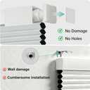 Changshade No Drill No Tools Blackout Cellular Shades,Cordless Blinds for Indoor Windows,Room Darkening Window Shades Honeycomb Blinds for Bedroom,Office,Home,32.5" w x 64" h,White
