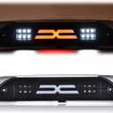 GRAND ORANGE LED 3rd Brake Light Compatible With Dodge Ram 2002 2003 2004 2005 2006 2007 2008 2009, Third Cargo High Mount Stop Lights,Smoky Lens Black Housing Type X
