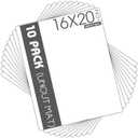 Mat Board Center, Pack of 10 16x20 White Uncut Mat Boards, Acid Free, 4-Ply Thickness, White Core, Great for Pictures, Photos, Framing Backing