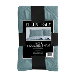 Ellen Tracy, King 1 Quilted Sham 20×36 in (51×91cm) 100% Polyester