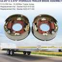12-1/4" X 3-3/8" (12.25" X 3.375") Hydraulic Trailer Brake Assembly Pair for 9,000/10,000 Lbs (9K/10K) Trailer Axles Left & Right 7-Bolt Replace for Dexter K23-410-00 K23-411-00