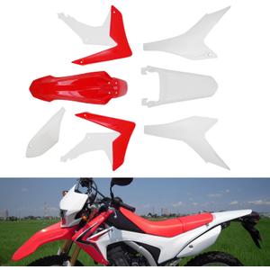 JFG RACING CRF250L Plastic Kit,Motorcycle Plastic Body Wrap Fender Fairing Kit for CRF250L 2013-2019 CRF250LA 2017-2019 Red White