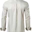 Men's Dress Shirts Formal Slim Fit Stretch Long Sleeve Button Down Shirt for Men Wrinkle Free Collar Business Shirts (M)
