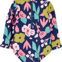 Simple Joys by Carter's Baby Girls' Long Sleeve Zipper One Piece Swimsuit (Blue, 3T)
