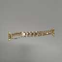 Chain Bracelet Watch Band Women Compatible with Apple Watch 42mm(S1/2/3) 44mm 45mm 46mm 49mm Adjustable Fashion Slim Jewelry Strap for iWatch Series 10/9/8/7/6/5/4/3/2/1/SE/Ultra1 2 Gold A