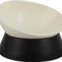 Bulldog Bowl Anti-Slip Dog Cat Dish Detachable Rubber Dog Bowl Pet Sterile Tilted Pet Feeder Slope Base (Black, 2 Cup (Small/Medium Dog)