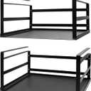 Nxconsu 2Pack Under Shelf Storage Basket Organizer Hanging Holder for Cabinet Pantry Kitchen Cupboard Desk Counter Bookshelf Organization Add-on Space Saver Heavy Duty Slide-in Black Large (9.84''D * 16.14''W * 6.4''H)