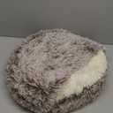 CATISM Plush Hooded Cat Bed, Calming Nest, Self-Warming Cave, Cozy Pod for Indoor Cats or Small Dogs, Removable Washable Cove With Non-Slip Bottom (21.0"L x 21.0"W x 15.0"Th, coffee)