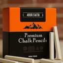 Pack of 30 (200g) Edible Slate Pencils – Natural Limestone Chalk Bars | White Thin Edible Chalk | Earthy Goodies