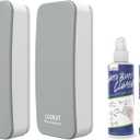 Loukin 2 Pack Magnetic Dry Erase Eraser, Whiteboard Eraser, Glass Board Remover, 3.4 fl oz Whiteboard Cleaner * 2 Included, for Classroom, Home and Office Use (Grey)