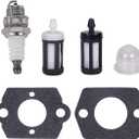 3 x BG55 Air Filter Service Kit for Compatible with Stihl BG46 BG45 BG55 BG65 BG85 BR45C SH55 SH85 Leaf Blower Replaces Parts 4229-120-1800 - with Spark Plug Fuel Filter Gasket Kit