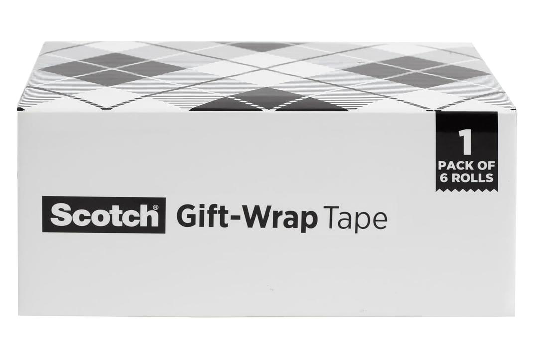 Scotch Gift Wrap Tape, Invisible, 0.75 in. x 650 in., 6 Dispensers/Pack