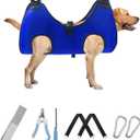 Pet Dog Grooming Hammock for Nail Trimming, Dog Restraint Hanging Harness for Nail Clipping, Dog Grooming Sling for Large Dogs with Nail Clippers/Nail File/Pet Comb, Claw Care (XXL for 90lb)
