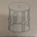 OIOG Glass End Table, Living Room Side Table with Tempered Glass & Metal Frame, Gold Side Table for Bedroom Office