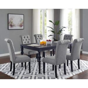 Roundhill Furniture Leviton Urban Style Counter Height Dining Set: Table and 2 Chairs, Grey