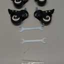 2'' Caster Wheels, Swivel Stem Casters 5/16'' - 18x1'' (Screw Diameter 5/16'', Screw Height 1'') 330Lbs Heavy Duty Threaded Casters No Noise PU Dual Locking Castors with Brake