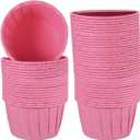 uxcell Mini Cupcake Liners for Baking, 50 Pink Greaseproof Paper Disposable Cupcake Holders for Multiple Occasions, Everyday Baking, Wedding, Showers, Gift