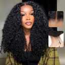 Liqusee 7x6 Burmese Curly Glueless Wigs Human Hair Natural Color 32 Inch