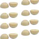 200 Pieces 1 Inch Wooden Split Balls Half Round Wood Beads Unfinished Wooden Half Sphere for DIY Crafts