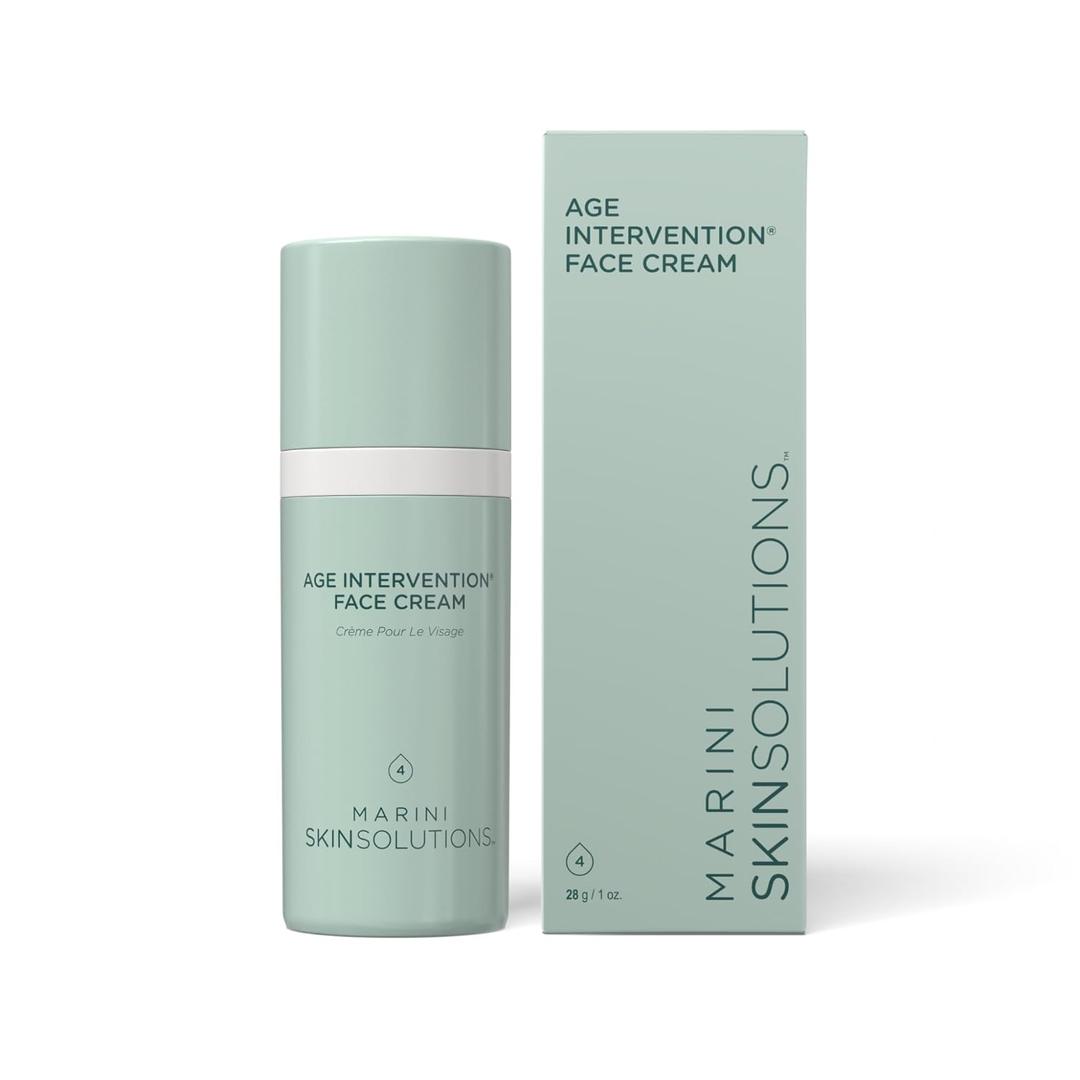 Marini SkinSolutions Age Intervention Face Cream - Anti-Aging Formula to Improve Appearance of Aging Skin, Fine Lines & Wrinkles with Intense Hydration - Cruelty Free - Made in the USA - 1 oz