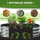 Foxlang 6x3x1ft(2 Pack) Galvanized Oval Raised Garden Bed,Outdoor Planter Box Metal Patio Kit Planting Bed for Vegetables Flowers Herb,Silver