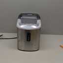 EUHOMY Smart Ice Makers Countertop -26lbs in 24 Hours, 9 Cubes Ready in 8Mins, Self-Cleaning Countertop Ice Maker, Portable Ice Maker with Ice Scoop and Basket, Perfect for Home/Kitchen/Office(Sliver (Stainless Steel Silver)