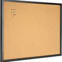 OWLKELA 24'' x 36'' Cork Board Bulletin Board, Black Framed Corkboard, Black Oak Frame Corkboard, Vision Board and Decorative Hanging Pin Board