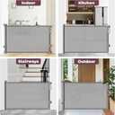 Retractable Baby Gate for Stairs, 55" Wide Mesh Dog Gate Indoor, 34" Tall Child Gate for Doorways, Hallways, Deck, Indoor Outdoor Pet Baby Safety Essentials for Home, Grey