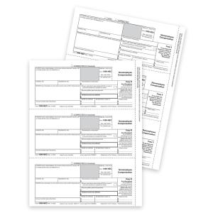1099 MISC Laser 'Copy B' Recipient 2025, 50 Recipients of Laser MISC COPY B Forms, Compatible with QuickBooks and Accounting Software, 25 Sheets