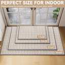 YDKGL Door Mat Entrance 24"x35", Dirt Resistant and Absorbent, Non-Slip Rubber Backing Floor Mats, Easy Clean Low-Profile Doormat for Entryway, Front Door, Inside Entrance, Grey